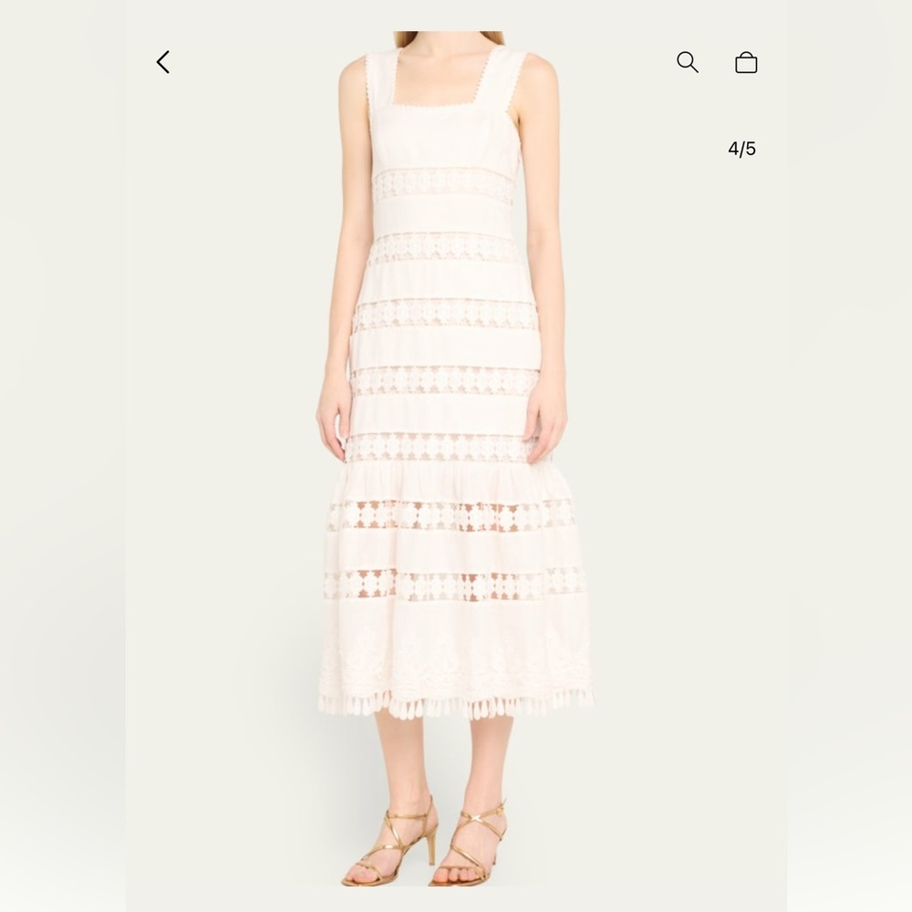 NWT ZimmermannPop Trimmed Midi Dress. Size Zimmermann 2